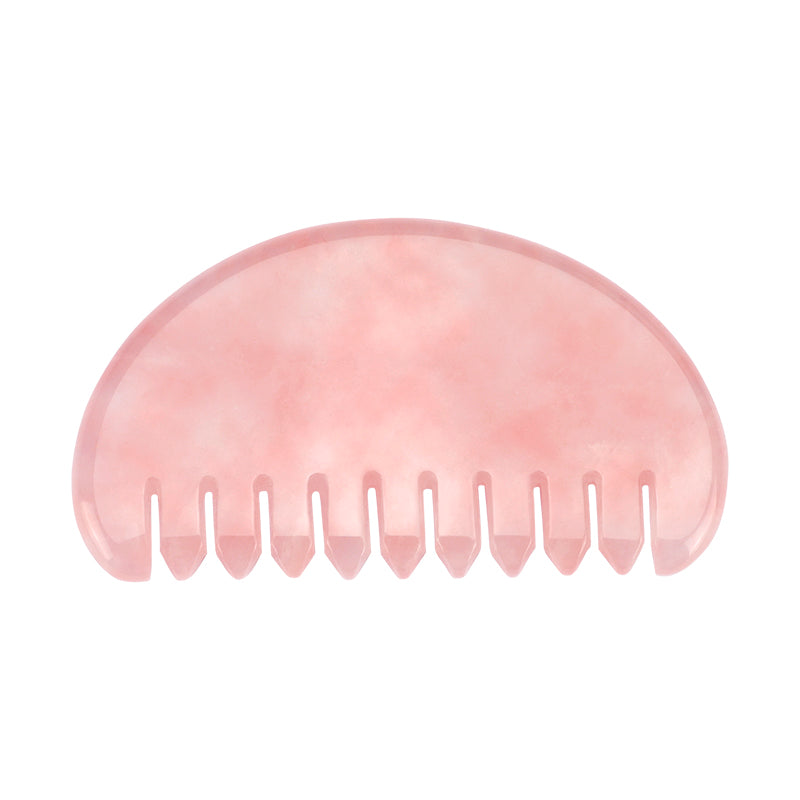 ideayard Jade Massage Comb for Head Anti-Static Hair Jade Stone Comb, Real Natural Jade Stone Gua Sha Scraping Massage Tool for Body Relaxing