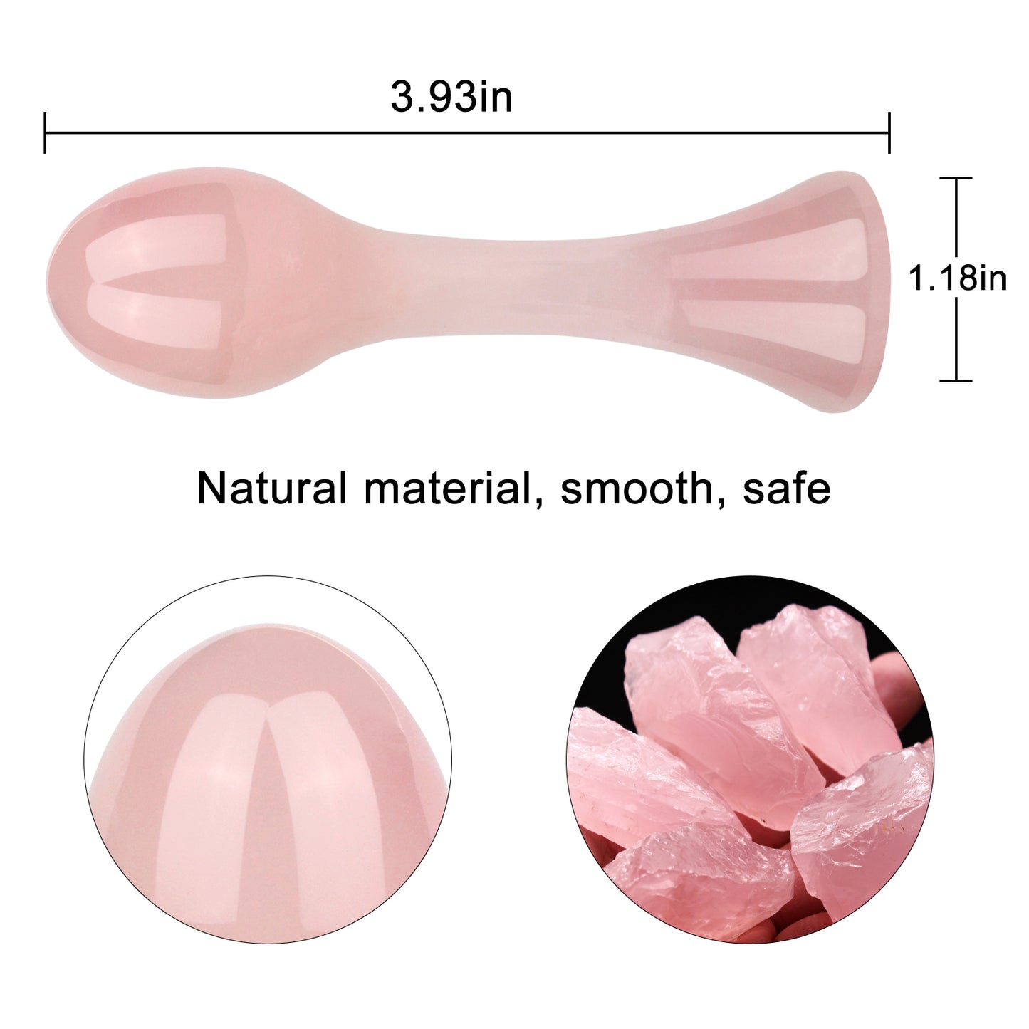 Rose Quartz Massage Wand for Women Body Relaxing Gift for Lover