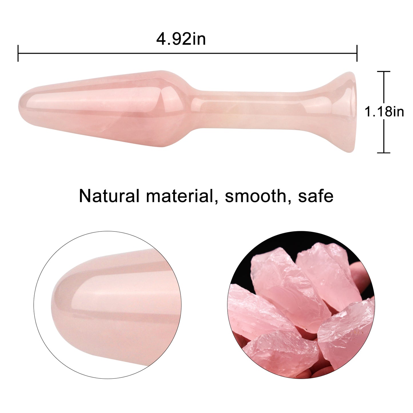 Rose Quartz Massage Wand for Women Body Relaxing Gift for Lover