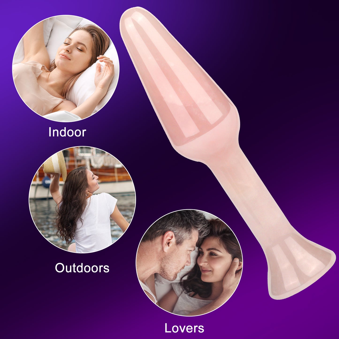 Rose Quartz Massage Wand for Women Body Relaxing Gift for Lover