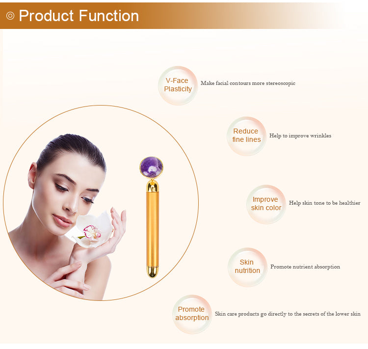 Jade roller natural jade stone massage roller for face