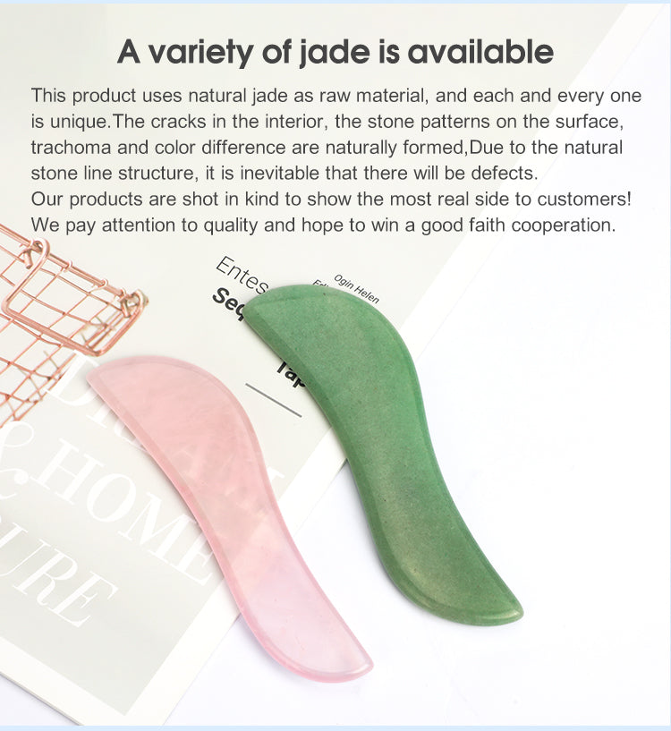 ideayard Jade Gua Sha Stone Scraping Massage Tool Acupuncture Pen Therapy Stick Point Treatment