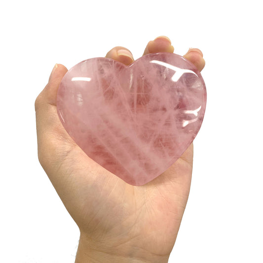ideayard Heart Rose Quartz Stone Healling Crystal 75mm